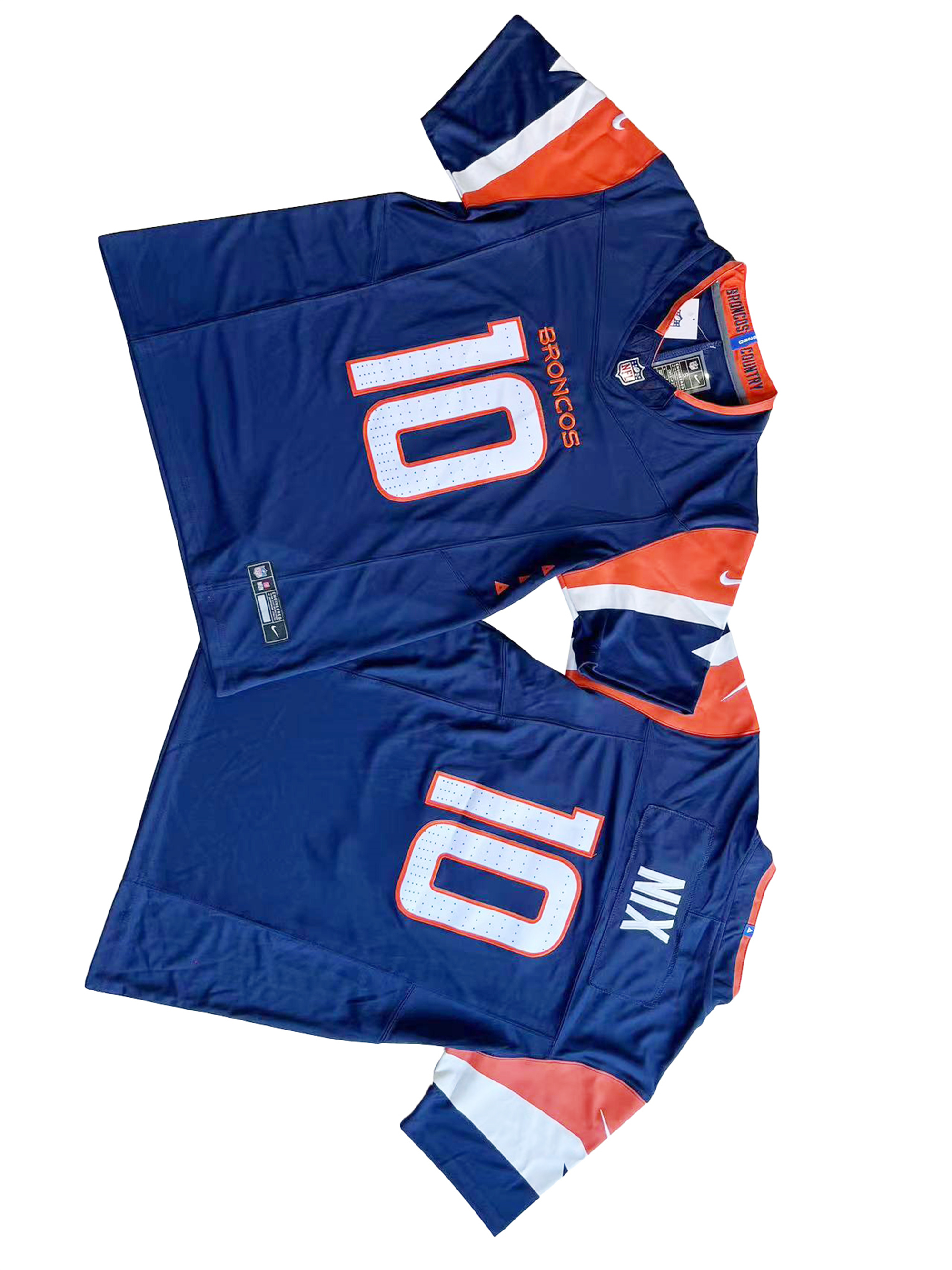 Men's Denver Broncos Bo Nix Navy Alternate Vapor F.U.S.E. Limited Jersey