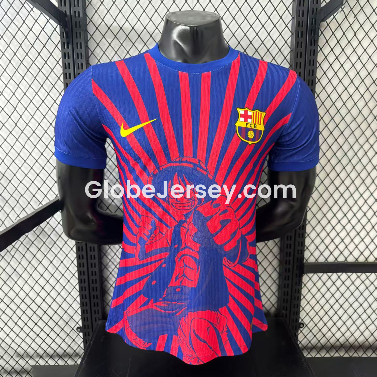 Barcelona 25-26 One Piece Red Silhouette Special Blue Jersey - Player Version