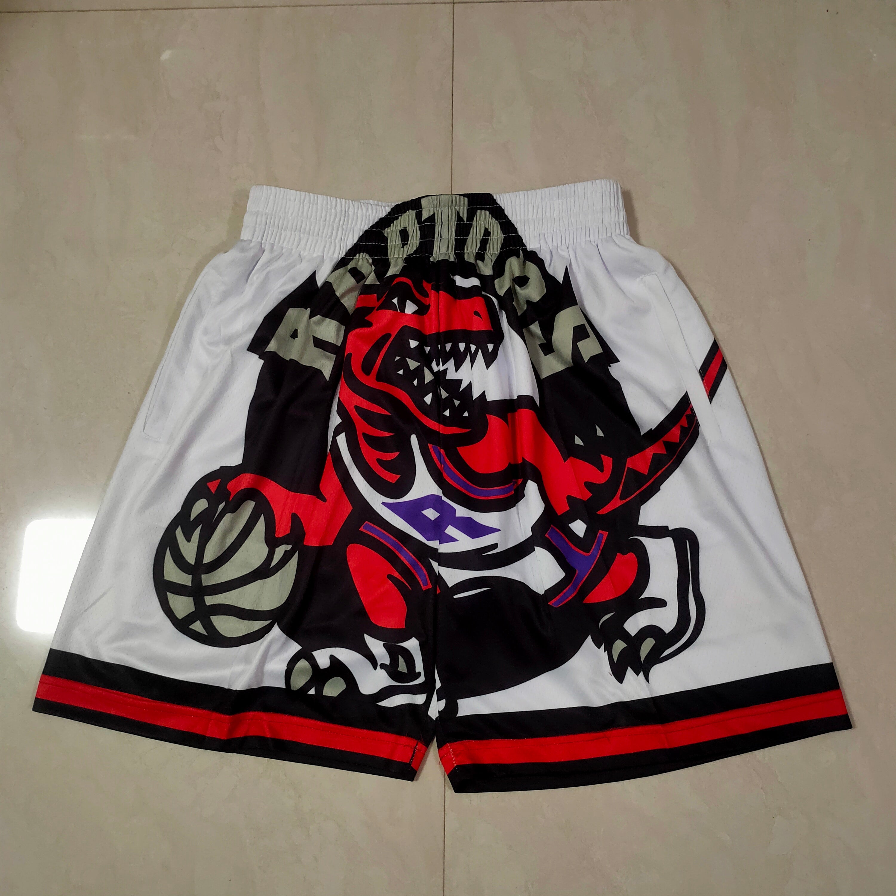 Toronto Raptors white mitchell&ness pocket pants