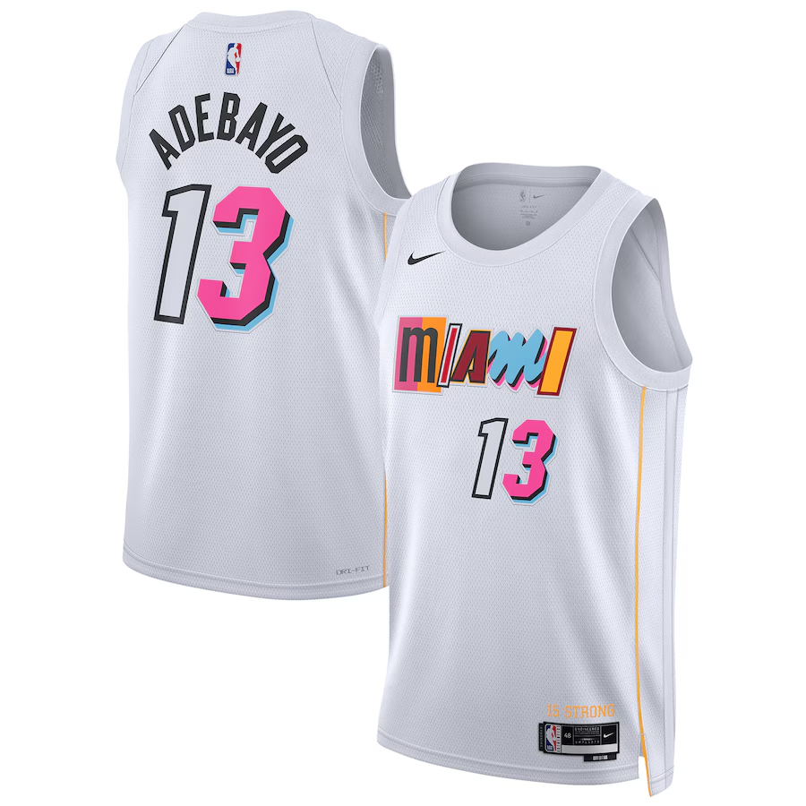 Miami Heat Bam Adebayo  White 2022/23 Swingman Jersey - City Edition