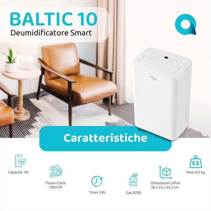 IRRADIO BELAIR - Deumidificatore BALTIC-Bianco / Plastica