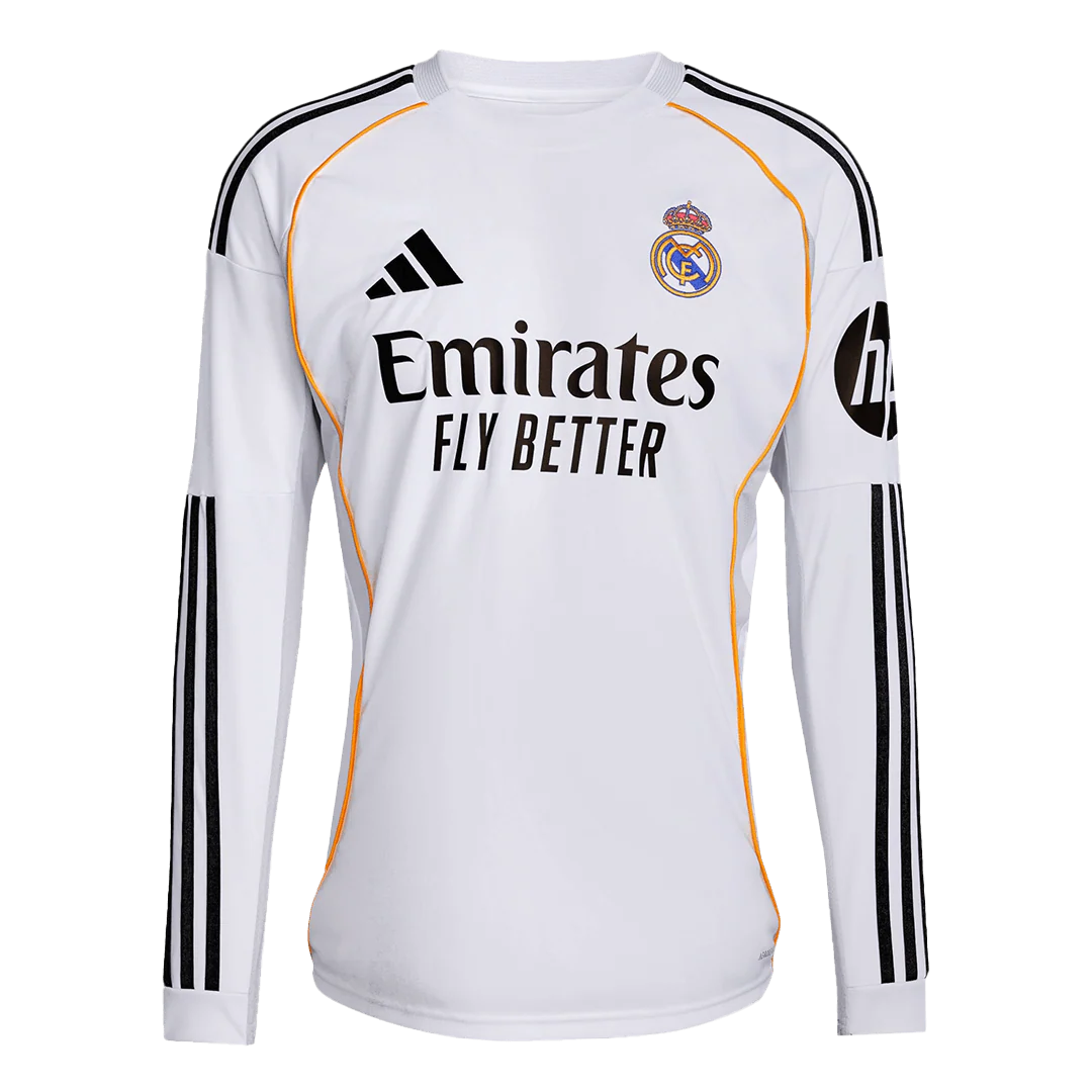 Real Madrid Home Long Sleeve Jersey 2025/26