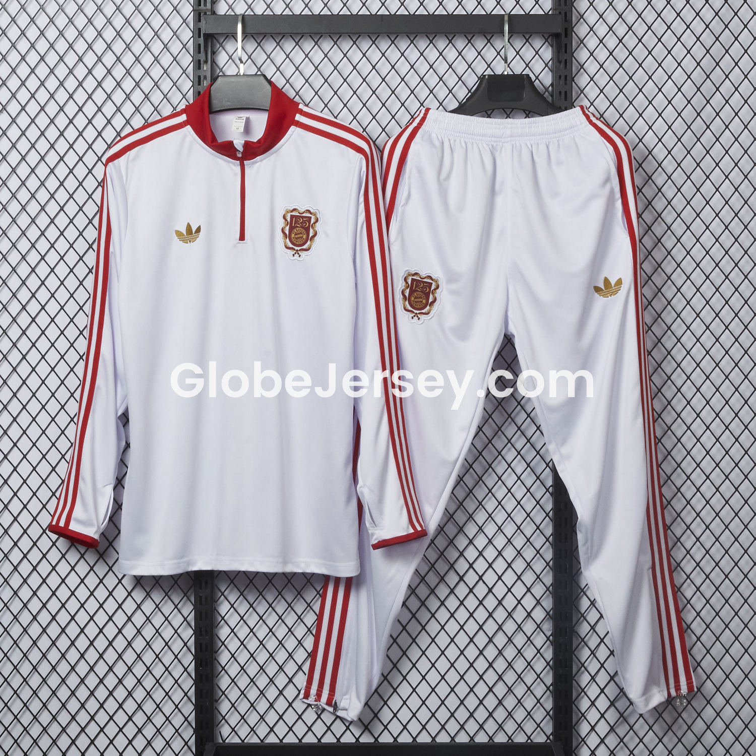 Bayern Munich 2025 125th Anniversary 1/4-Zip Long Sleeves Training Set - White