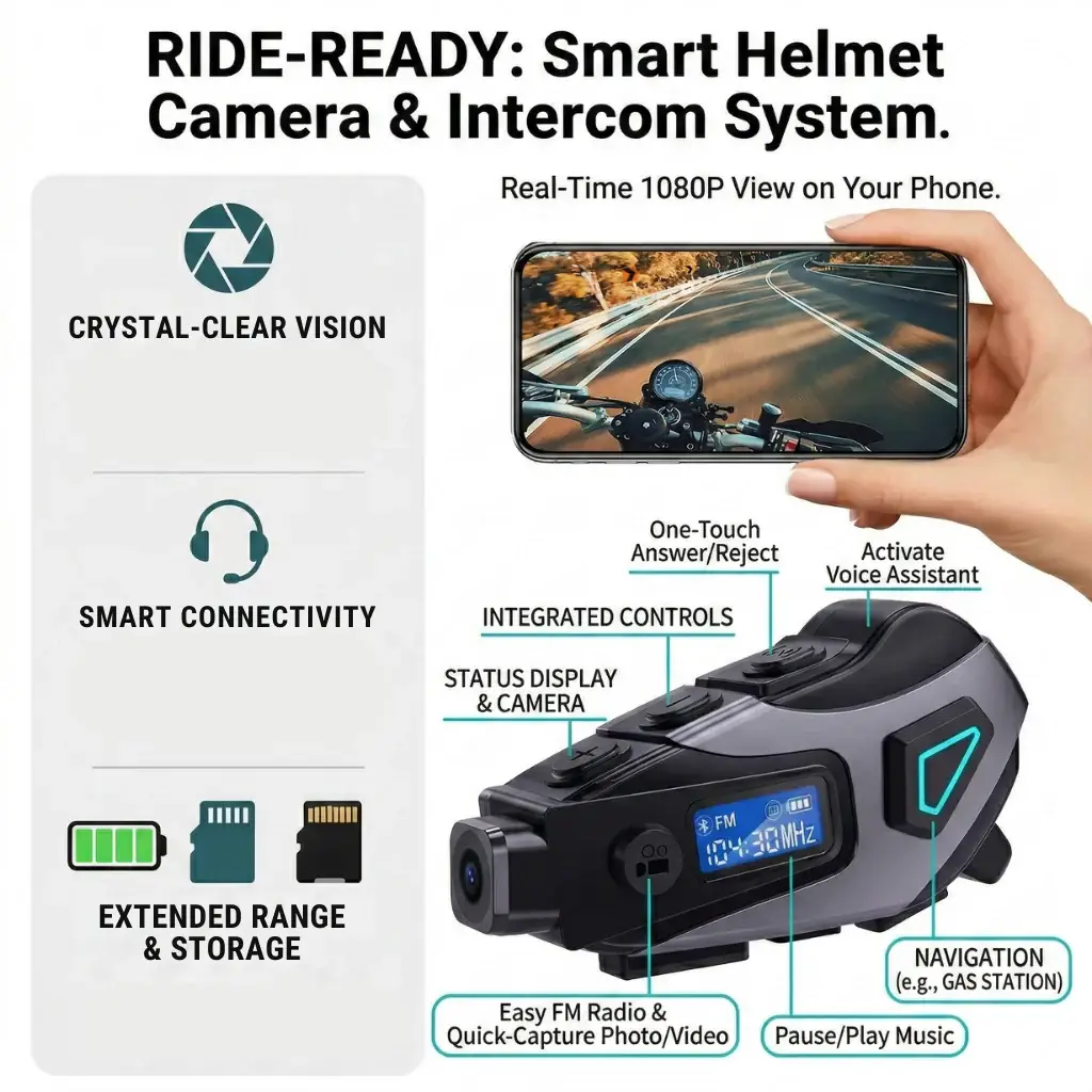 K10 - Helmet Bluetooth Headset