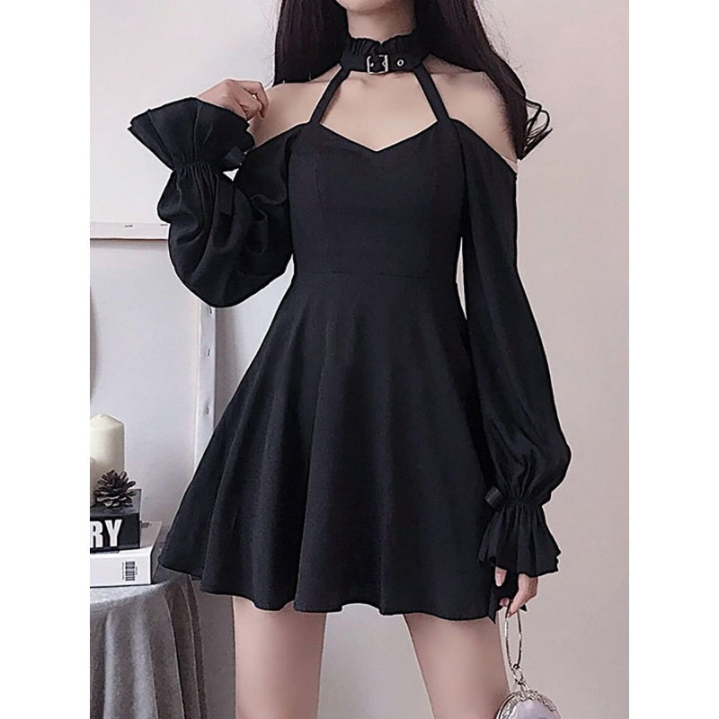 Women's Gothic Lolita Dress Black Vampire