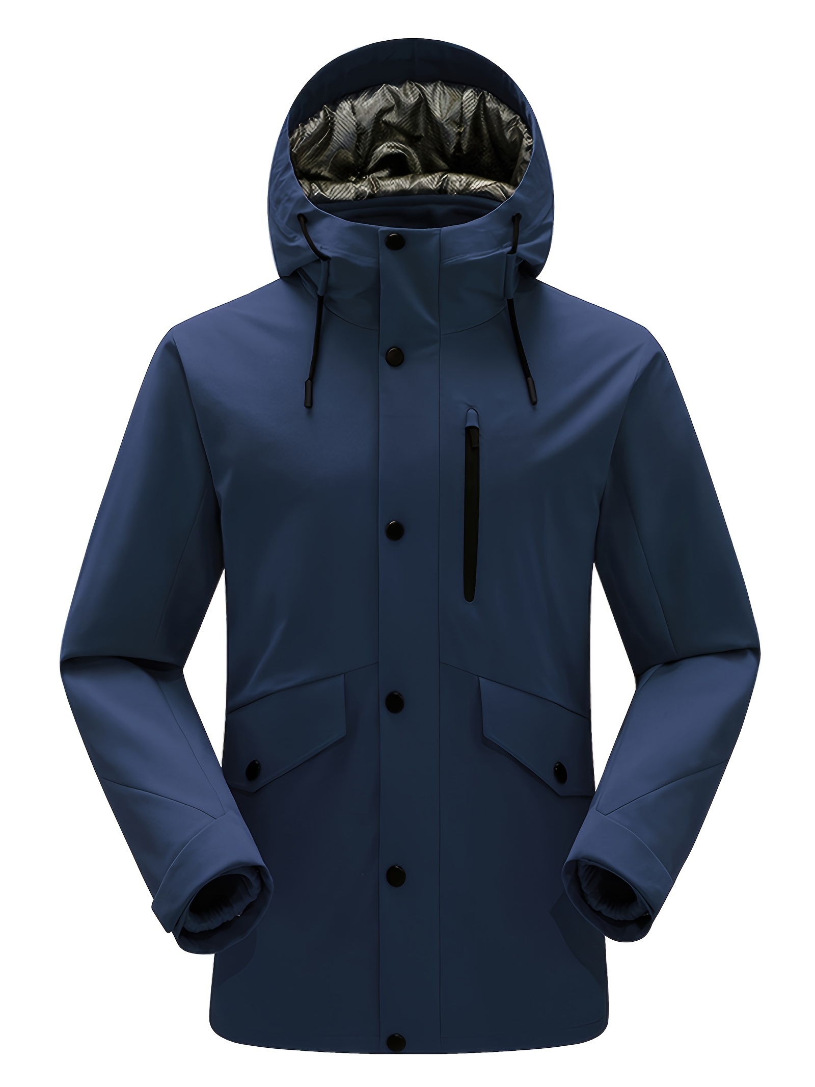 Women’s Insulated Ski Jacket – Windproof, Warm Winter Coat with Hood & Fleece Lining, Pockets