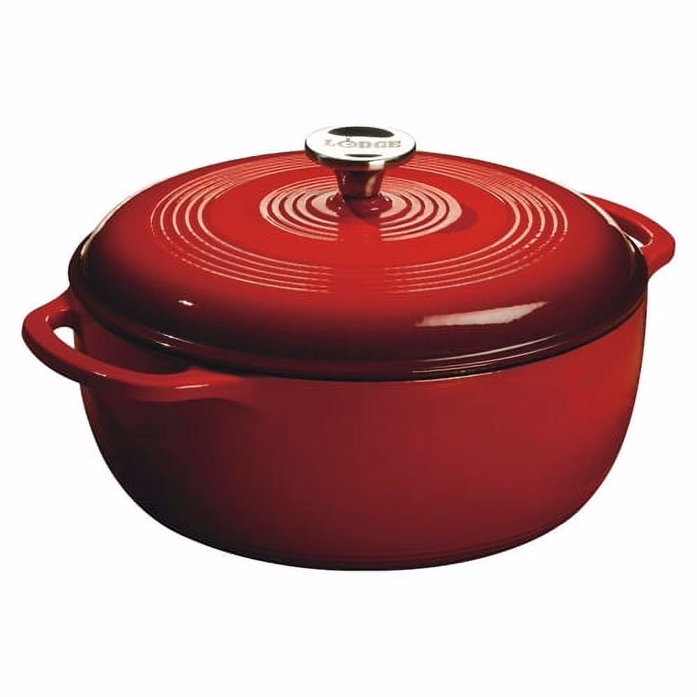 Lodge Enameled Cast Iron 6 Quart Blue Dutch Oven & Cover