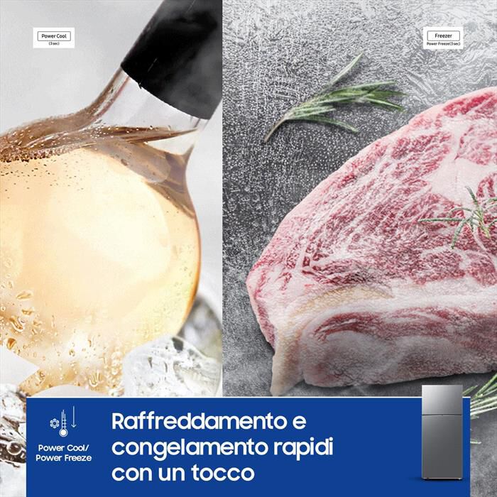 SAMSUNG - Frigorifero 2 porte RT53DG7A14S9EF Classe E 530 lt-Metal Inox