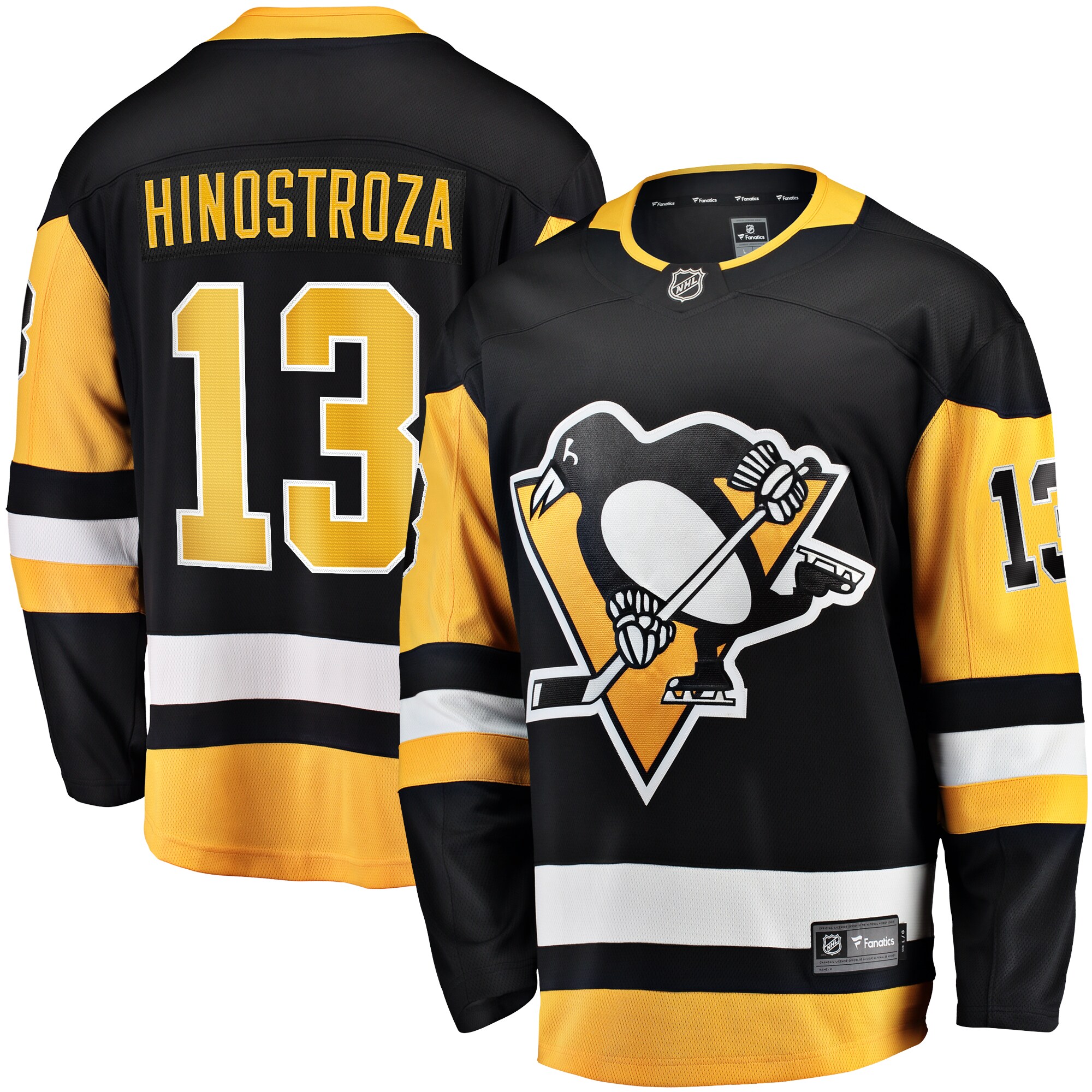 Vinnie Hinostroza Pittsburgh Penguins Fanatics Home Breakaway Jersey – Black