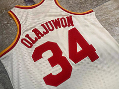 Houston Rockets  #34 Olajuwon White MN