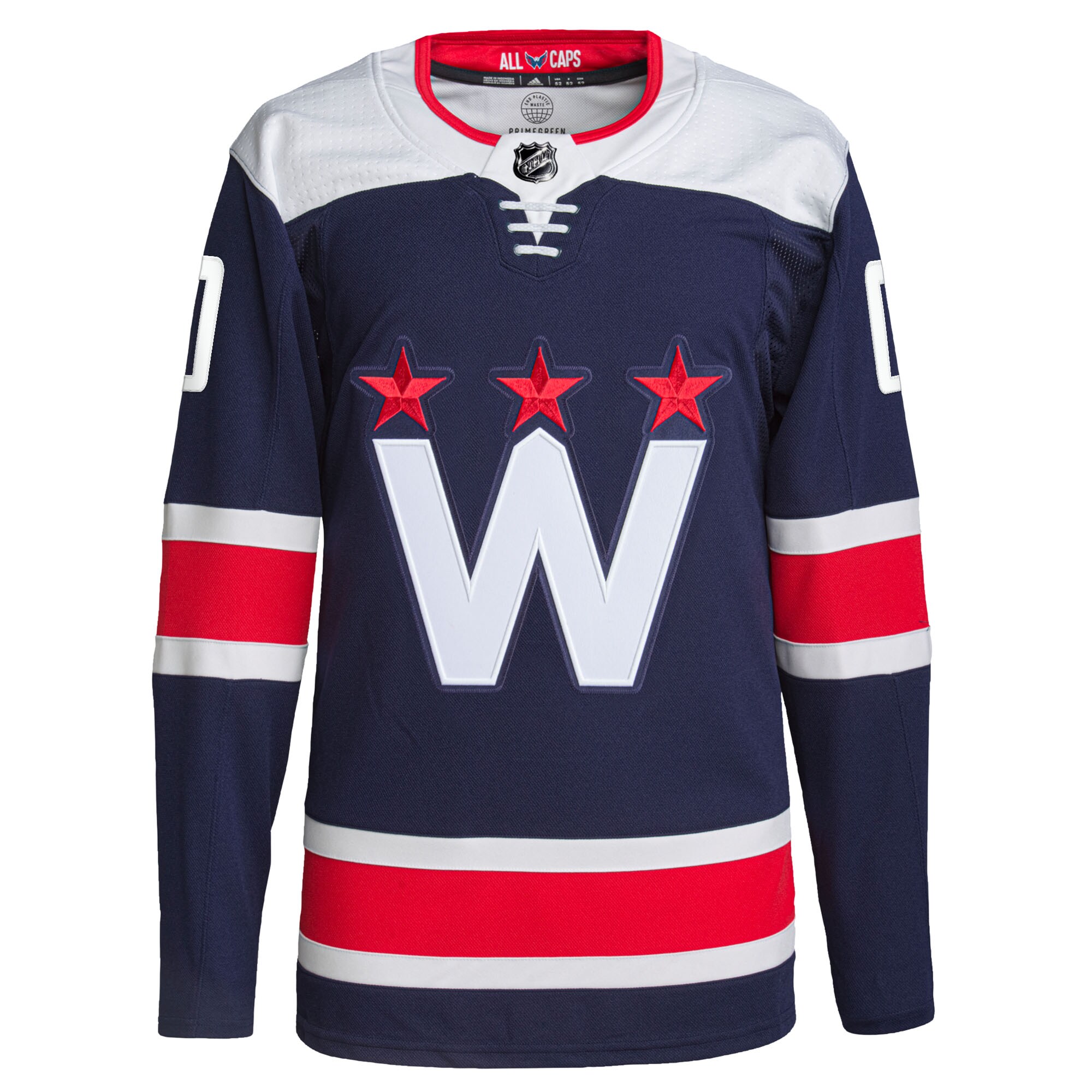 Washington Capitals   Alternate  Primegreen  Custom Jersey – Navy