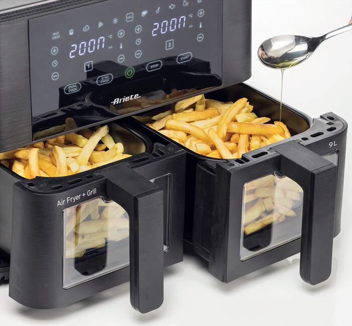 ARIETE - Friggitrice ad aria doppia 4631 9L 2400W-Nero