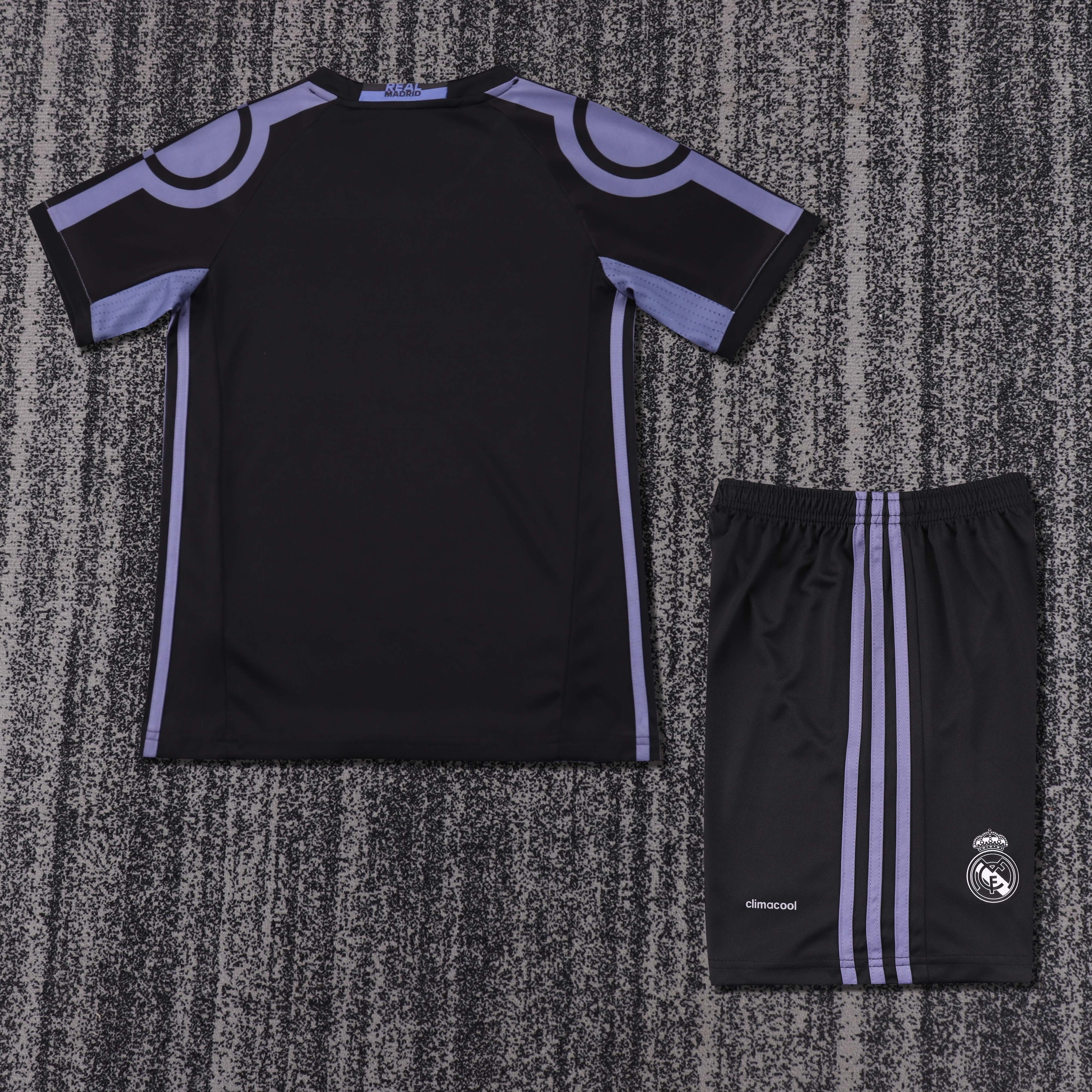 2016-17 Real Madrid Second Away Match Retro Children's Jersey Set - Fans Edition