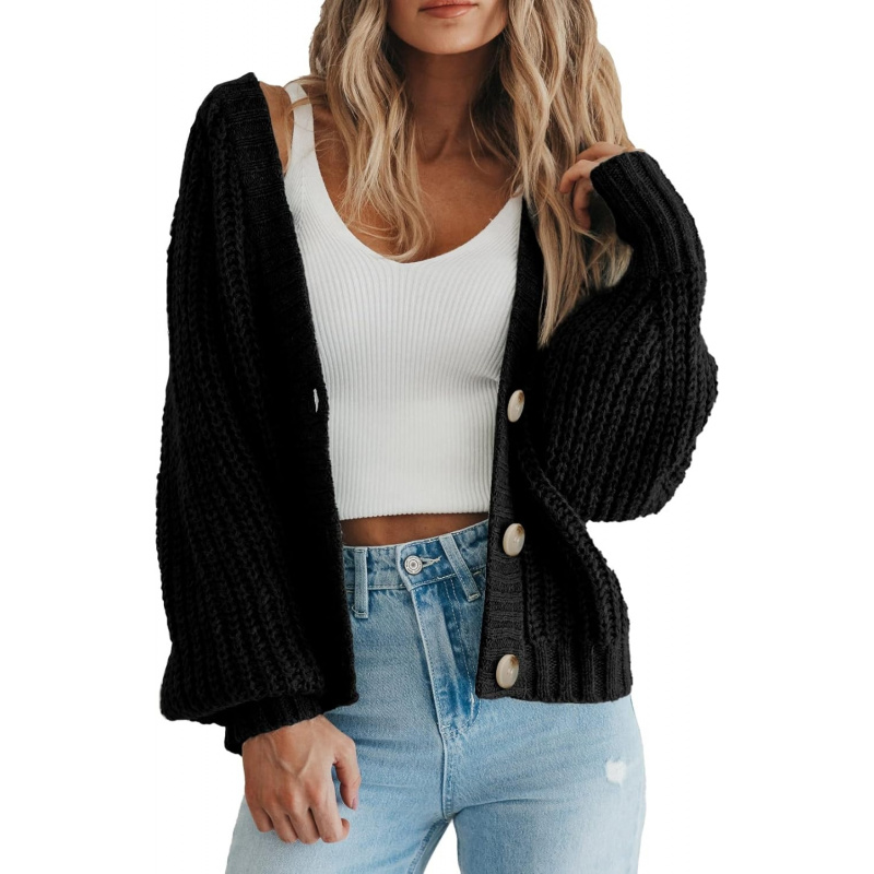 Women's Chunky Knit Open Front Sweater