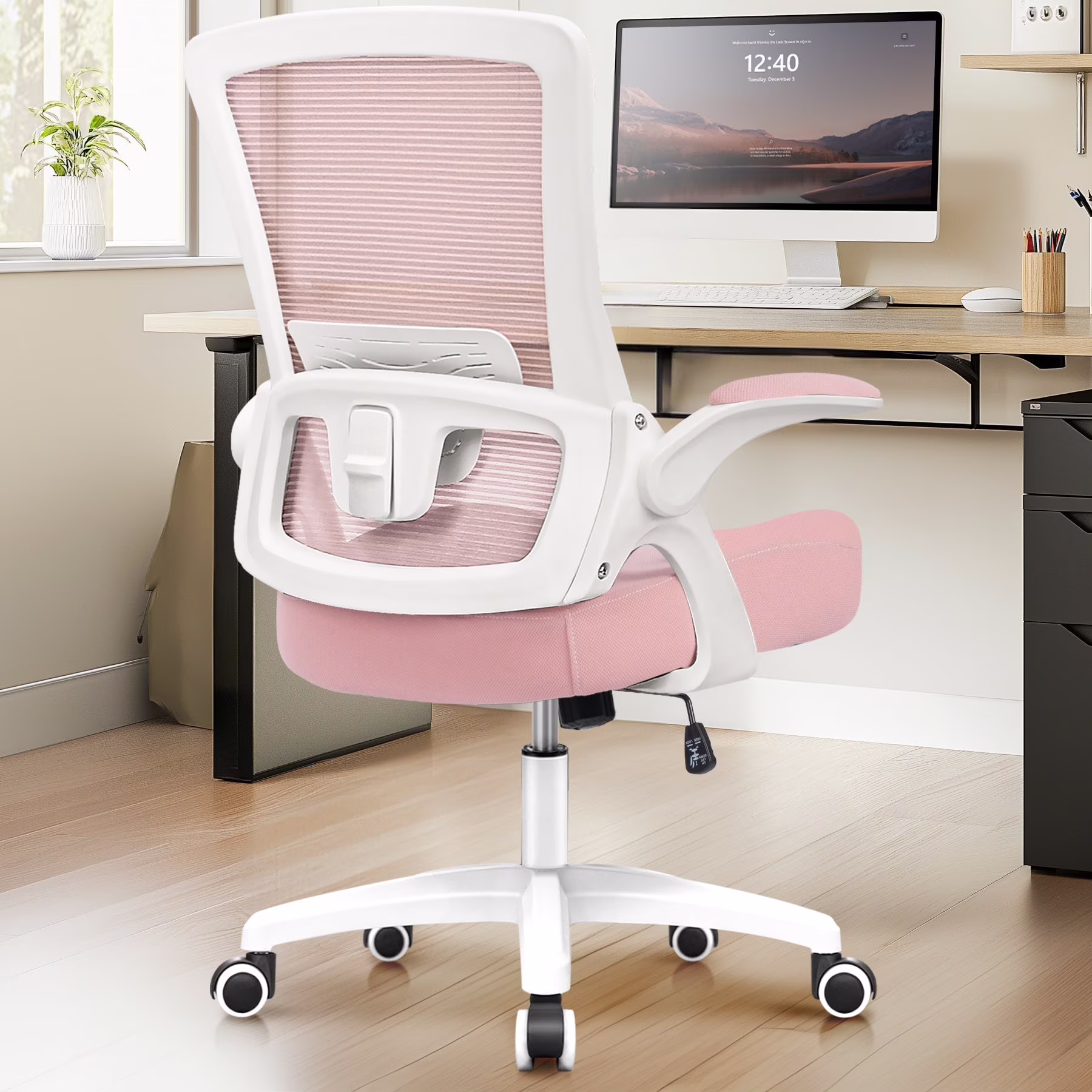 NEO CHAIR Ergonomic Office Chair, Adjustable High Back Mesh Desk Chair with Flip-up Arms, Black