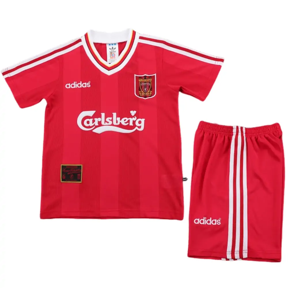 1995-96 Liverpool Home Retro Children's Jersey Set - Fans Edition