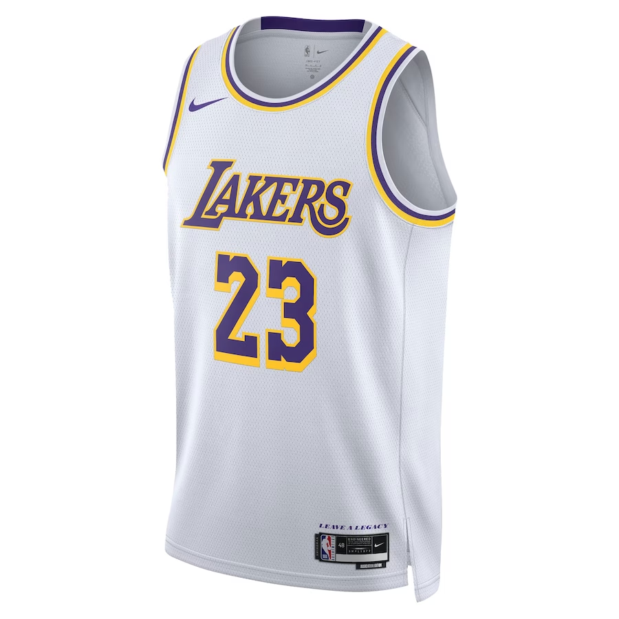 Unisex Los Angeles Lakers LeBron James  White Swingman Jersey - White