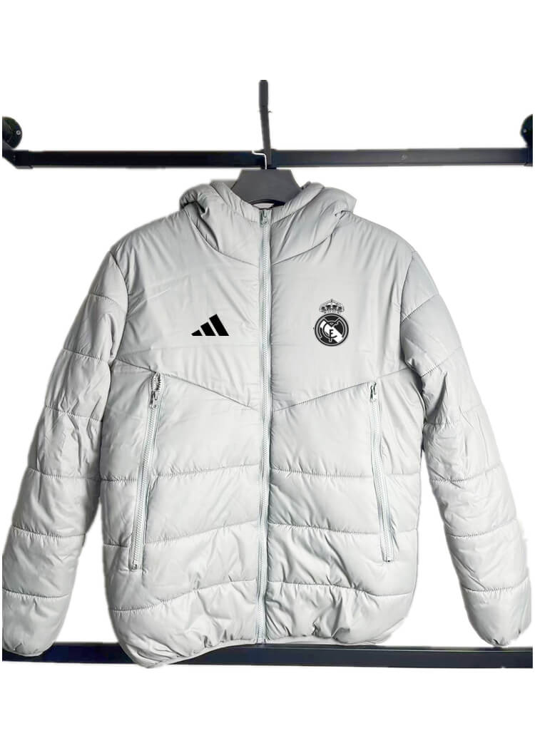 2024/2025 Real Madrid Light Gray Soccer Cotton jacket 1:1 Thai Quality