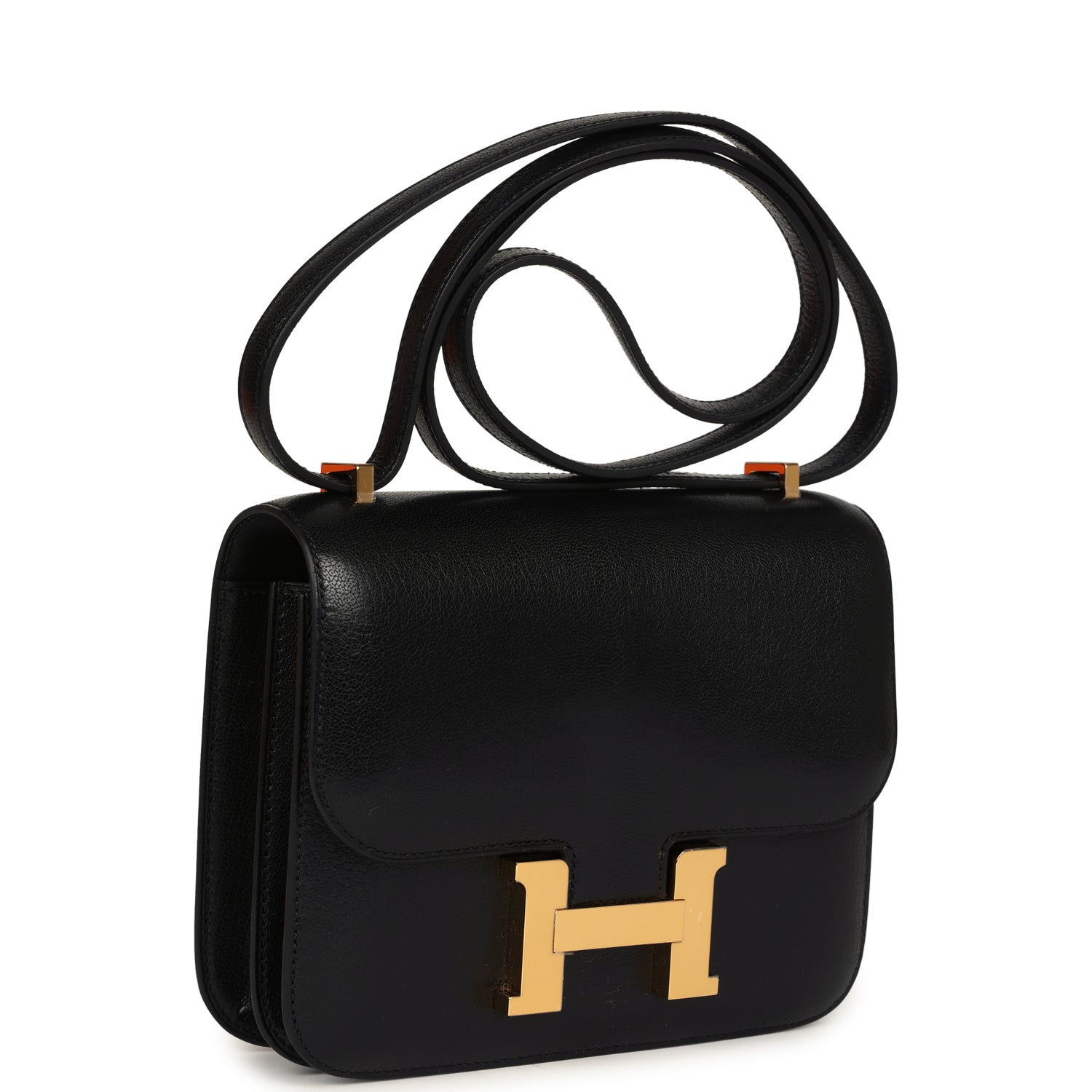 Constance 18 Black Chevre Chamkila Gold Hardware