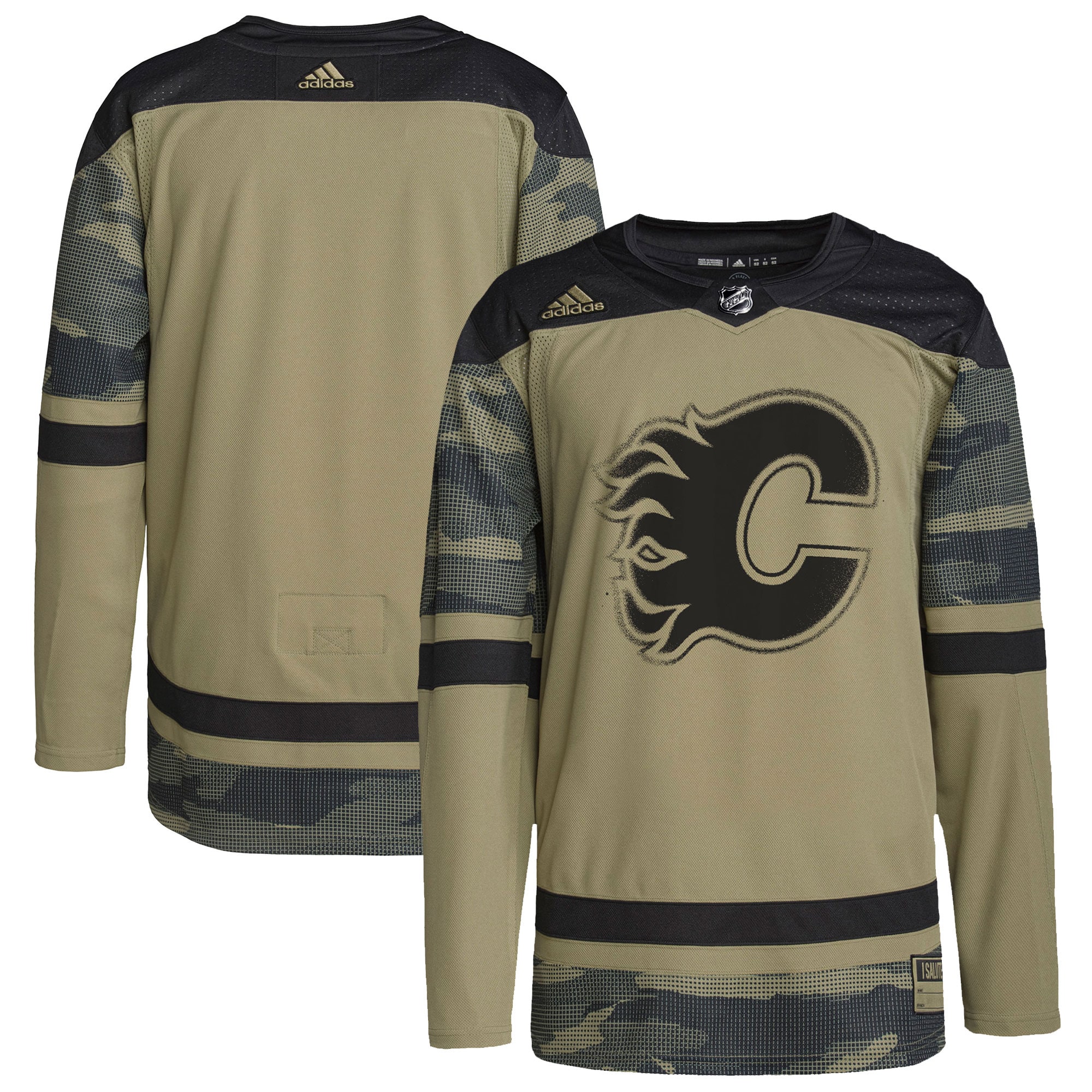 Calgary Flames  Logo Military Appreciation Team  Practice Jersey – Camo