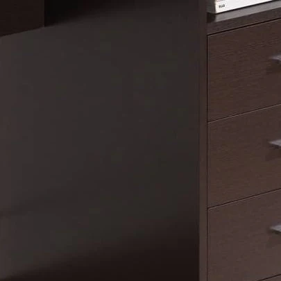 Techni Mobili Classic Computer Desk with Multiple Drawers, Grey