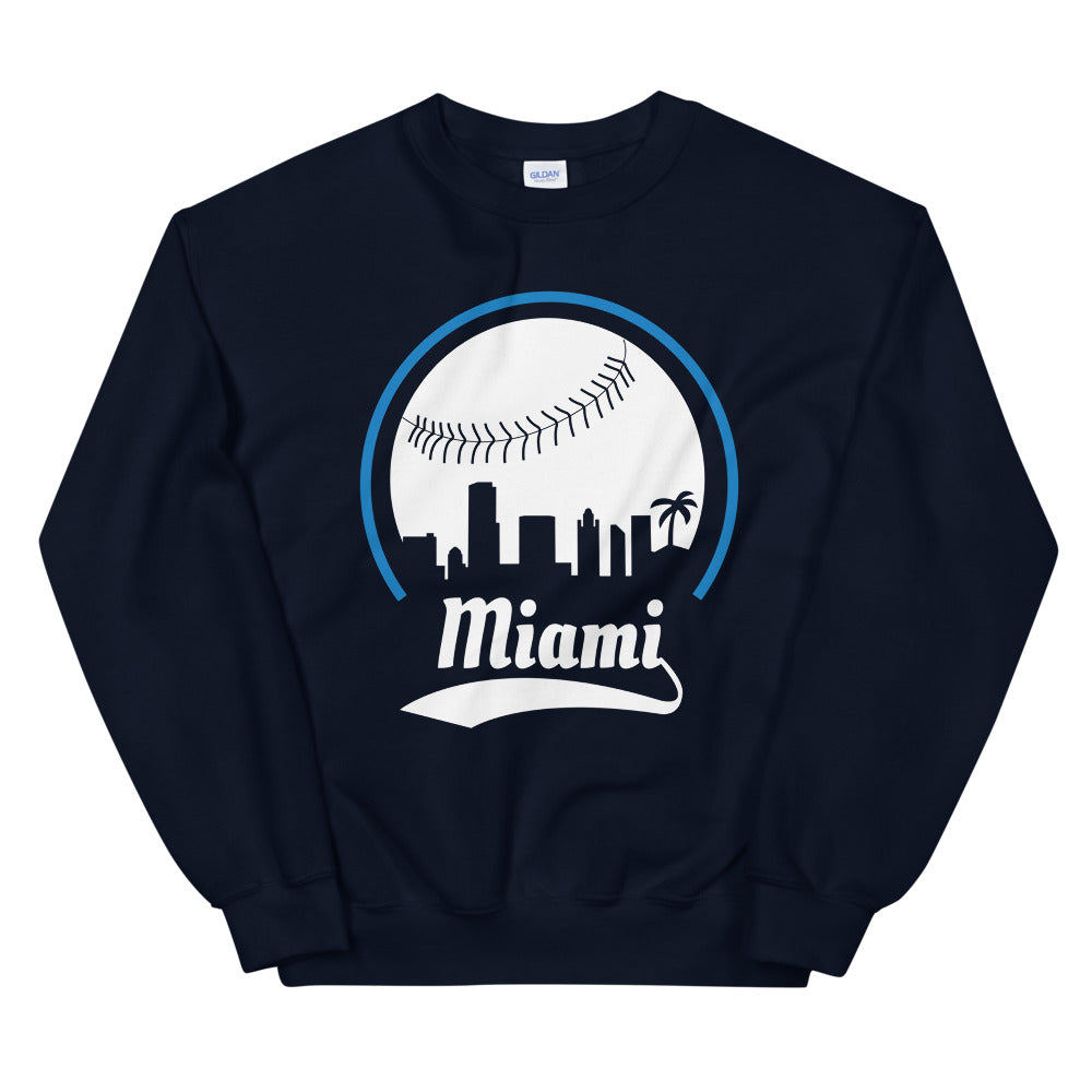 Unisex Miami Marlins Baseball Crewneck Sweatshirt