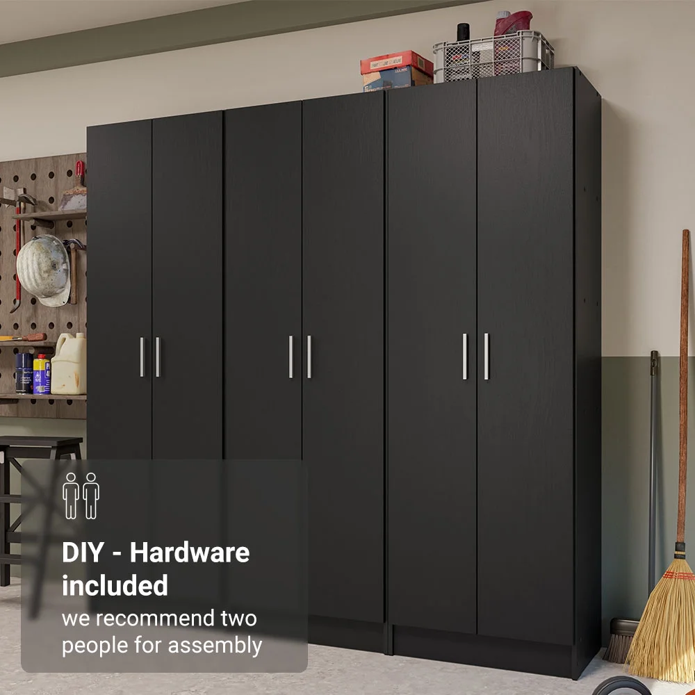 Madesa Garage Set 3 Pantry Storage Cabinet with 15 Utility Shelves 71