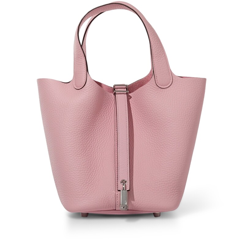 Rose Sakura Clemence Picotin Lock 18 Palladium Hardware