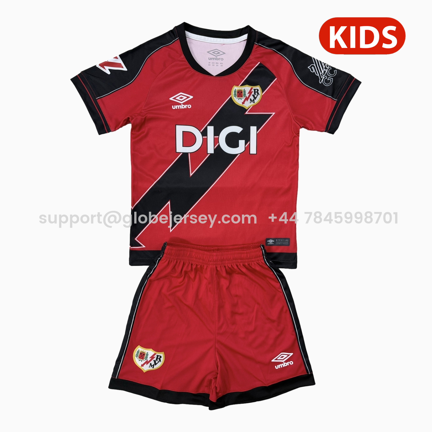 Rayo Vallecano 25-26 Away Kids Kit