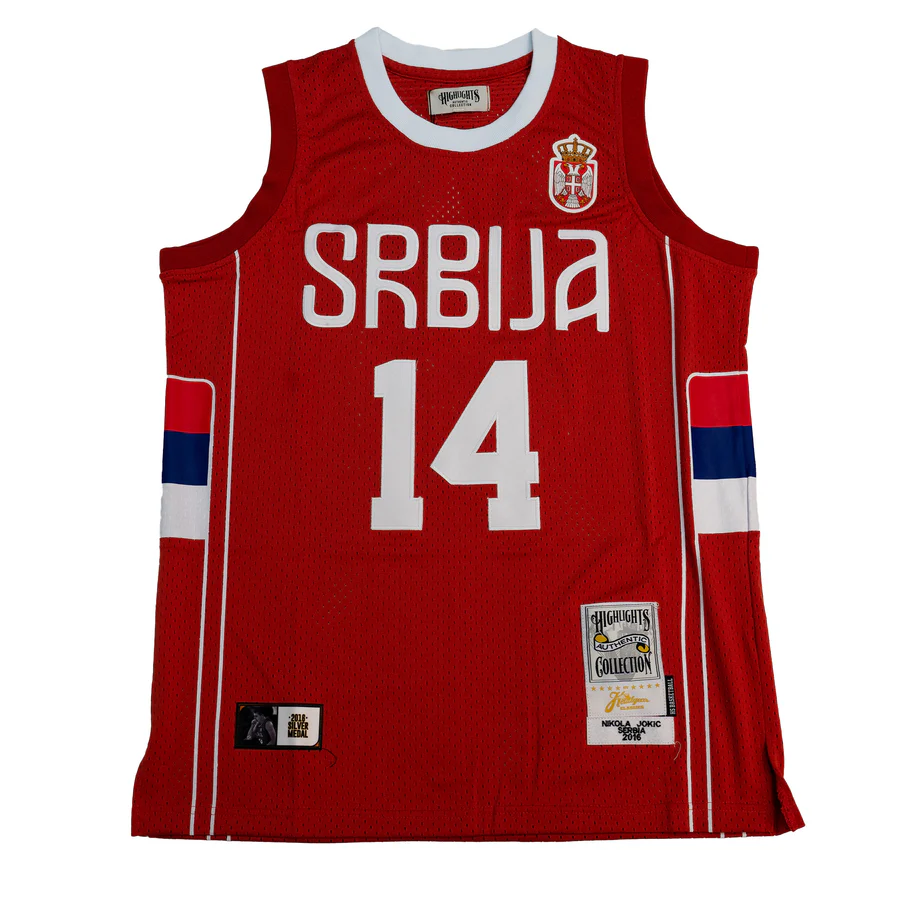 NIKOLA JOKIC SERBIA BASKETBALL JERSEY (RED)