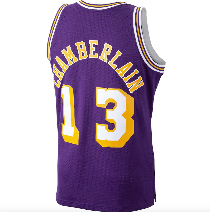 Los Angeles Lakers Wilt Chamberlain Mitchell & Ness Purple 1971-72 Hardwood Classics Swingman Jersey