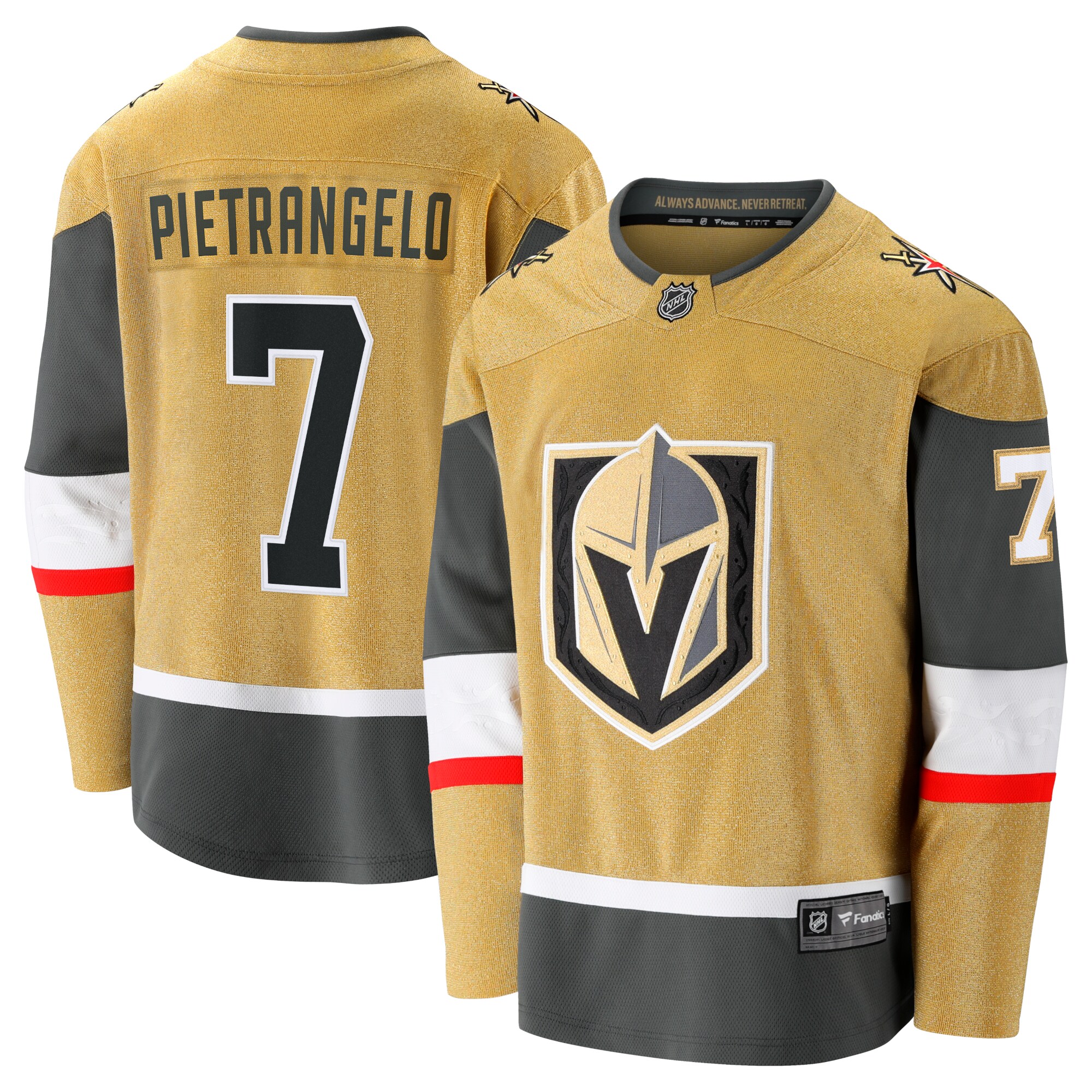 Alex Pietrangelo Vegas Golden Knights Fanatics Home Breakaway Jersey – Gold