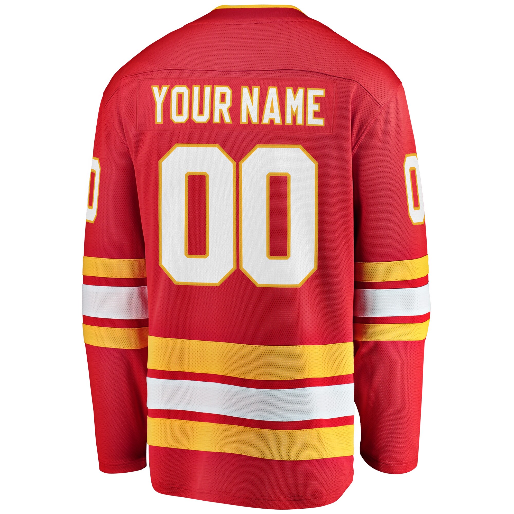 Calgary Flames Fanatics Home Breakaway Custom Jersey – Red