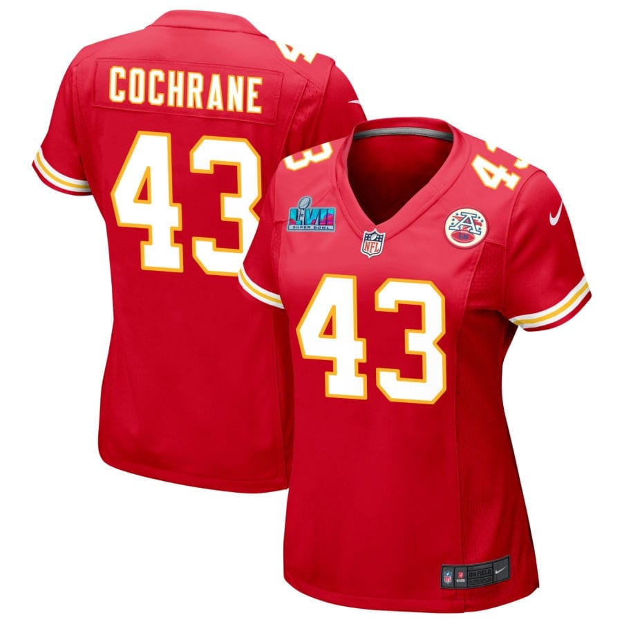 Jack Cochrane Kansas City Chiefs  Women's Super Bowl LVII Game Jersey - Red