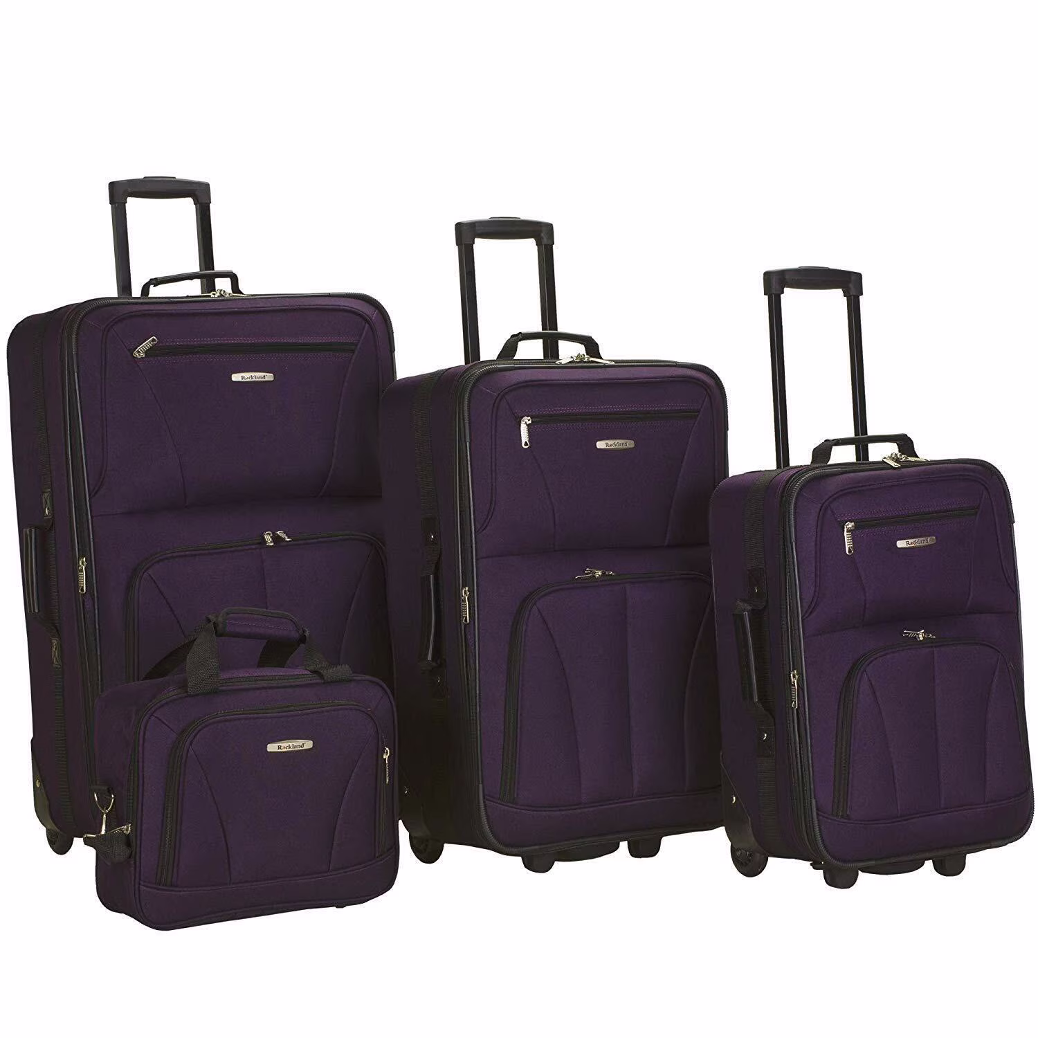 Rockland Luggage Journey 4 Piece Softside Expandable Luggage Set, F32