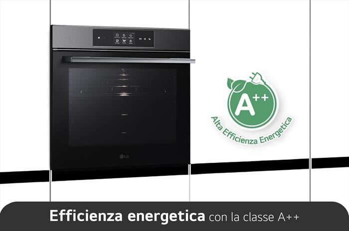LG - Forno incasso elettrico INSTAVIEW WSED7665B A++-Black Steel
