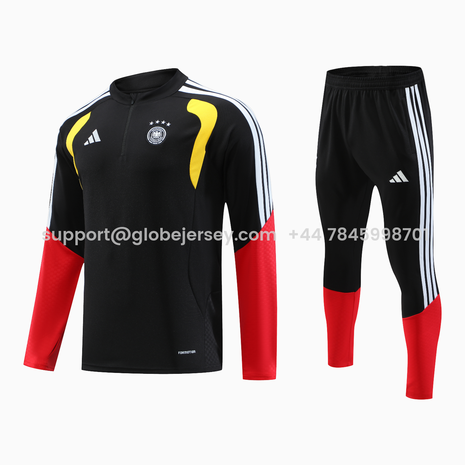Germany 2026 Long Sleeve Training Set - Black Top & Pants