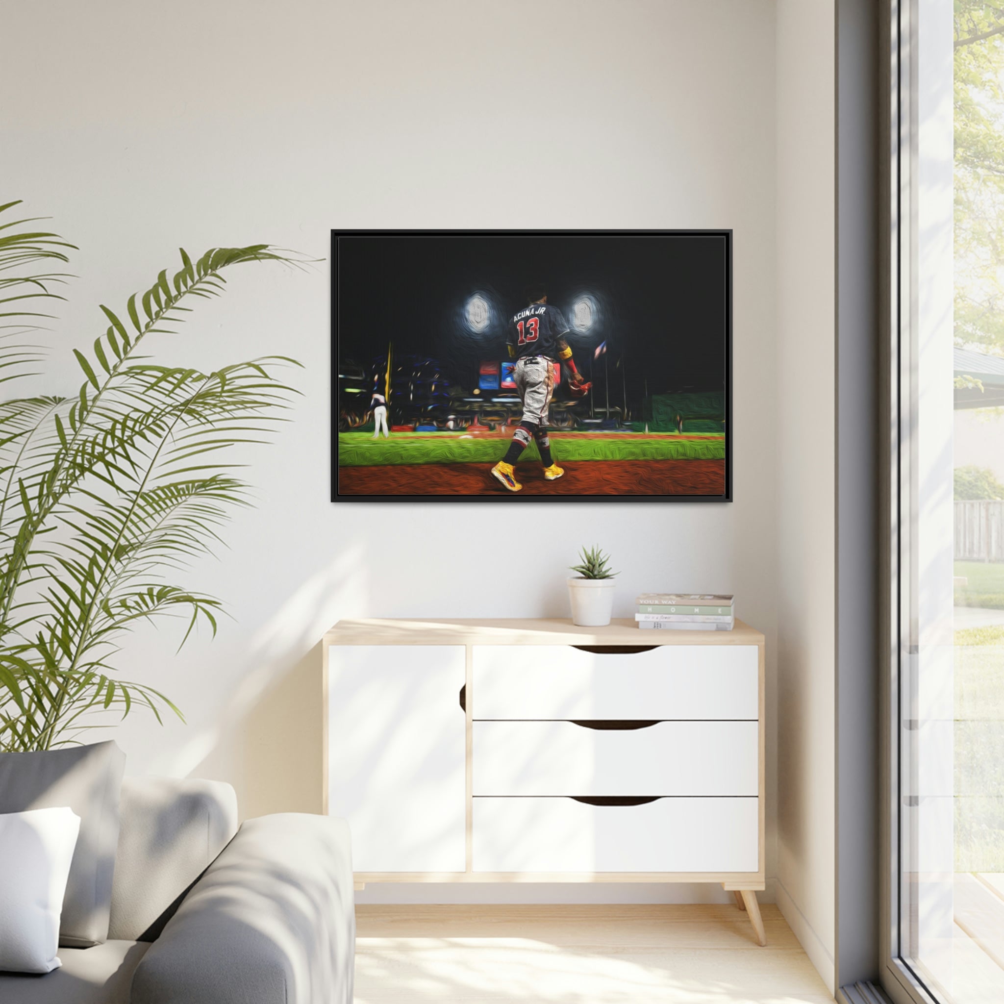 Ronald Acuna Atlanta Braves Future Star Premium Wall Art Framed Canvas