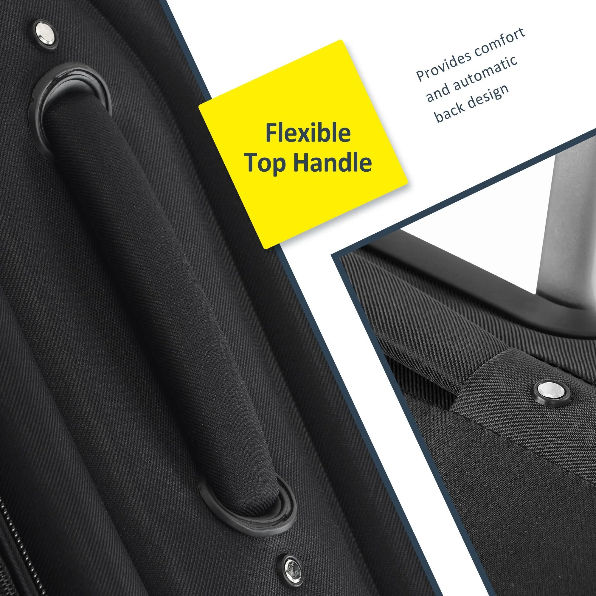 Zimtown 22in 26in 30in Softside Luggage, Expandable 3 Piece Set Suitcase Lightweight Luggage Travel Set, Black