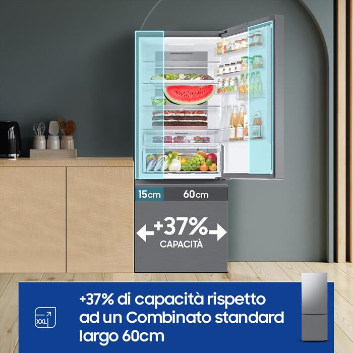 SAMSUNG - Frigorifero combinato RB53DG703DS9EF ClasseD 538lt-METAL INOX