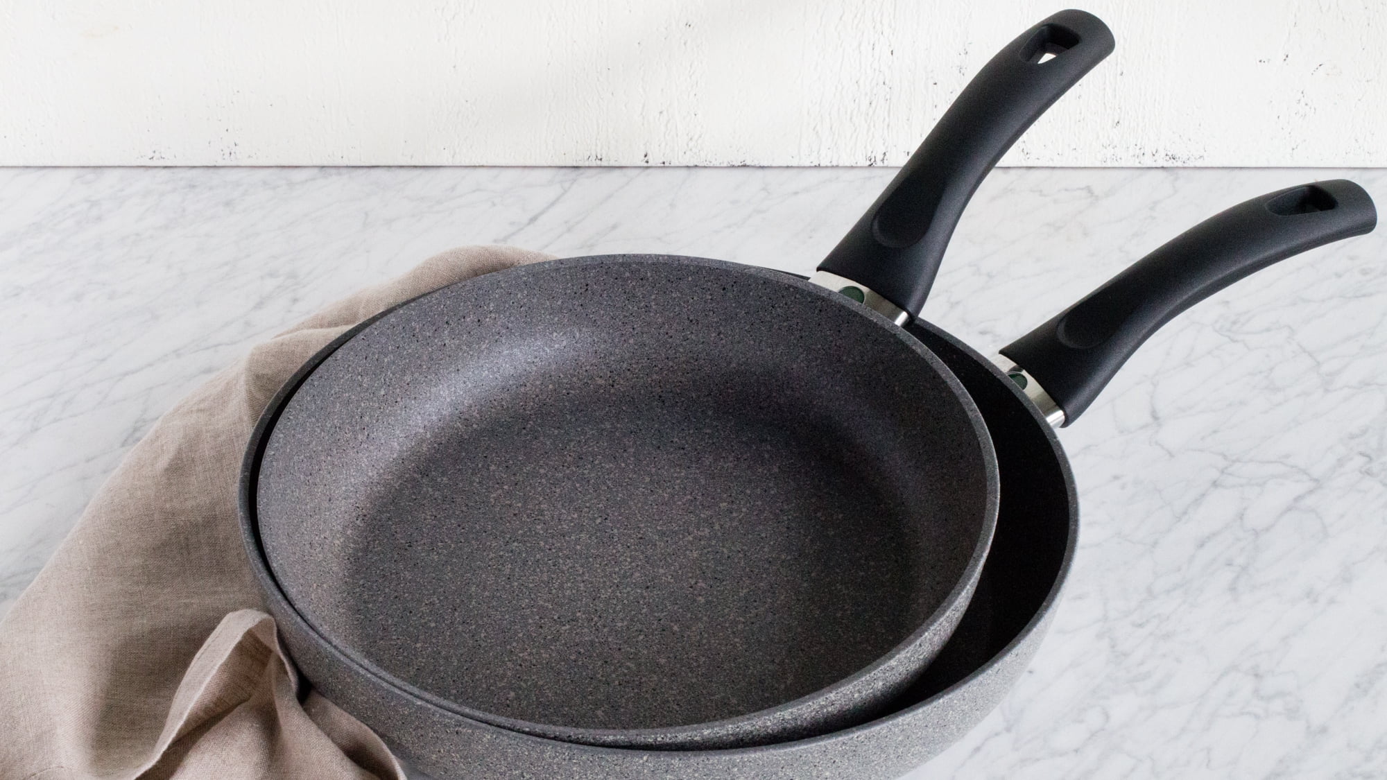 Ballarini Parma Forged Aluminum Nonstick Fry Pan Set, 2-Piece, Granite