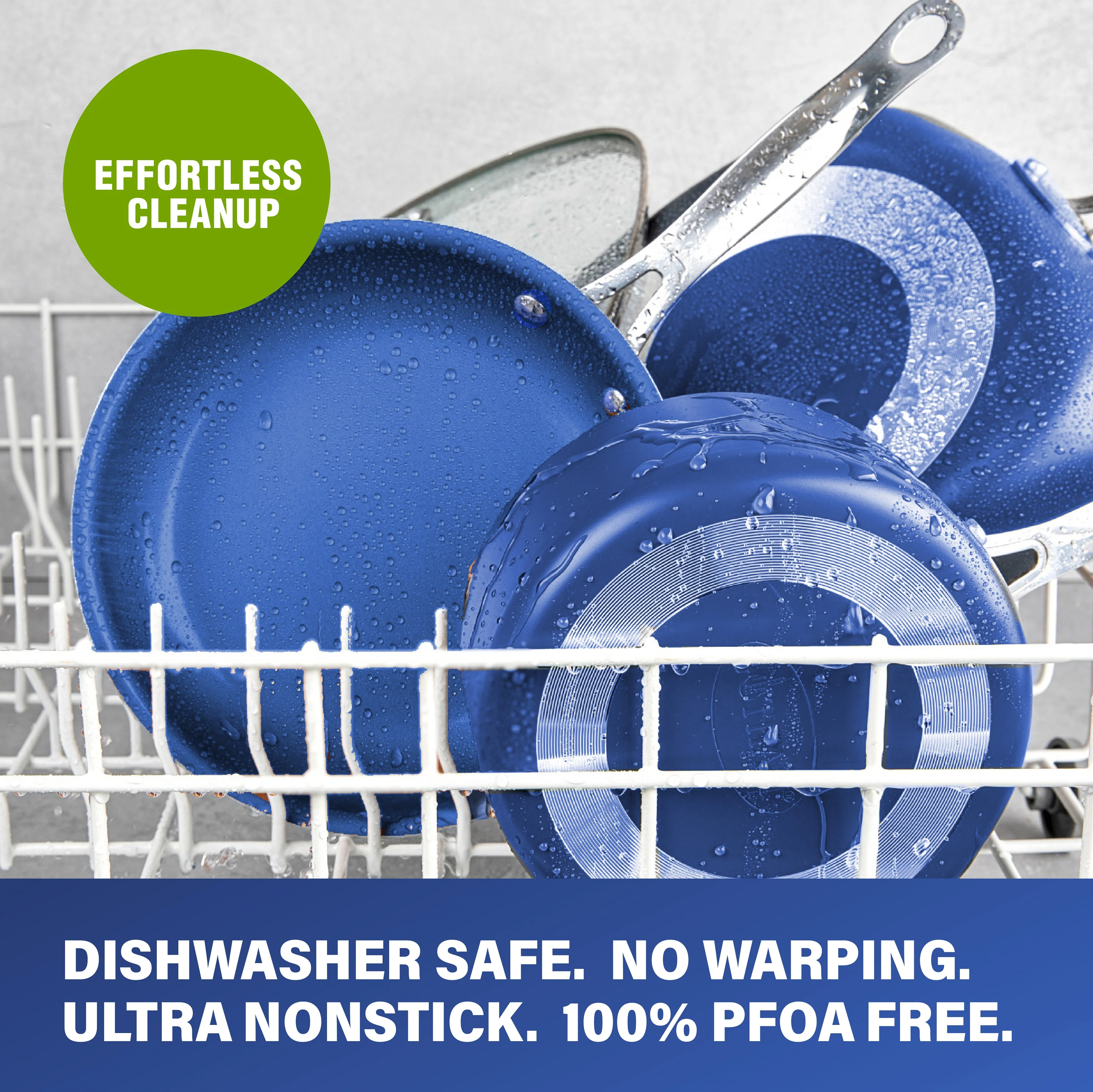 Granitestone True 20 Pc Pots and Pans Set Non Stick Cookware Set with Deep Square Pan and Bakeware Set, Non Toxic , Oven & Dishwasher Safe, No Cheater Pieces