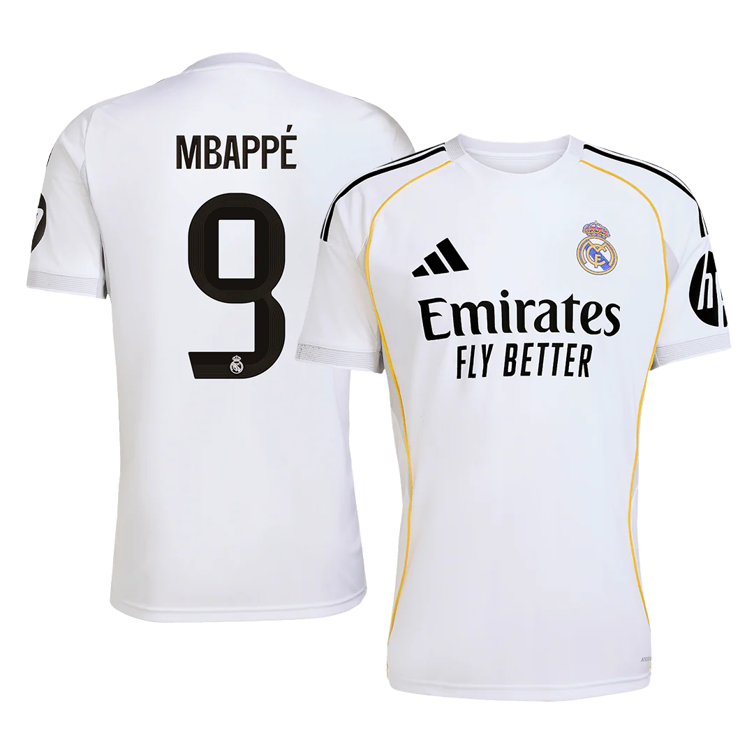 MBAPPÉ #9 Real Madrid Home Soccer Jersey 2025/26 White