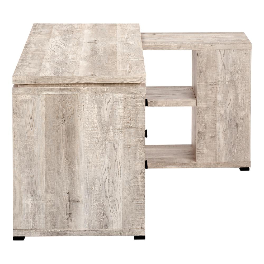 Monarch Specialties Computer Desk, L-Shaped, Corner, 3 Drawers 2 Open Shelves 3 Cubbies, 60