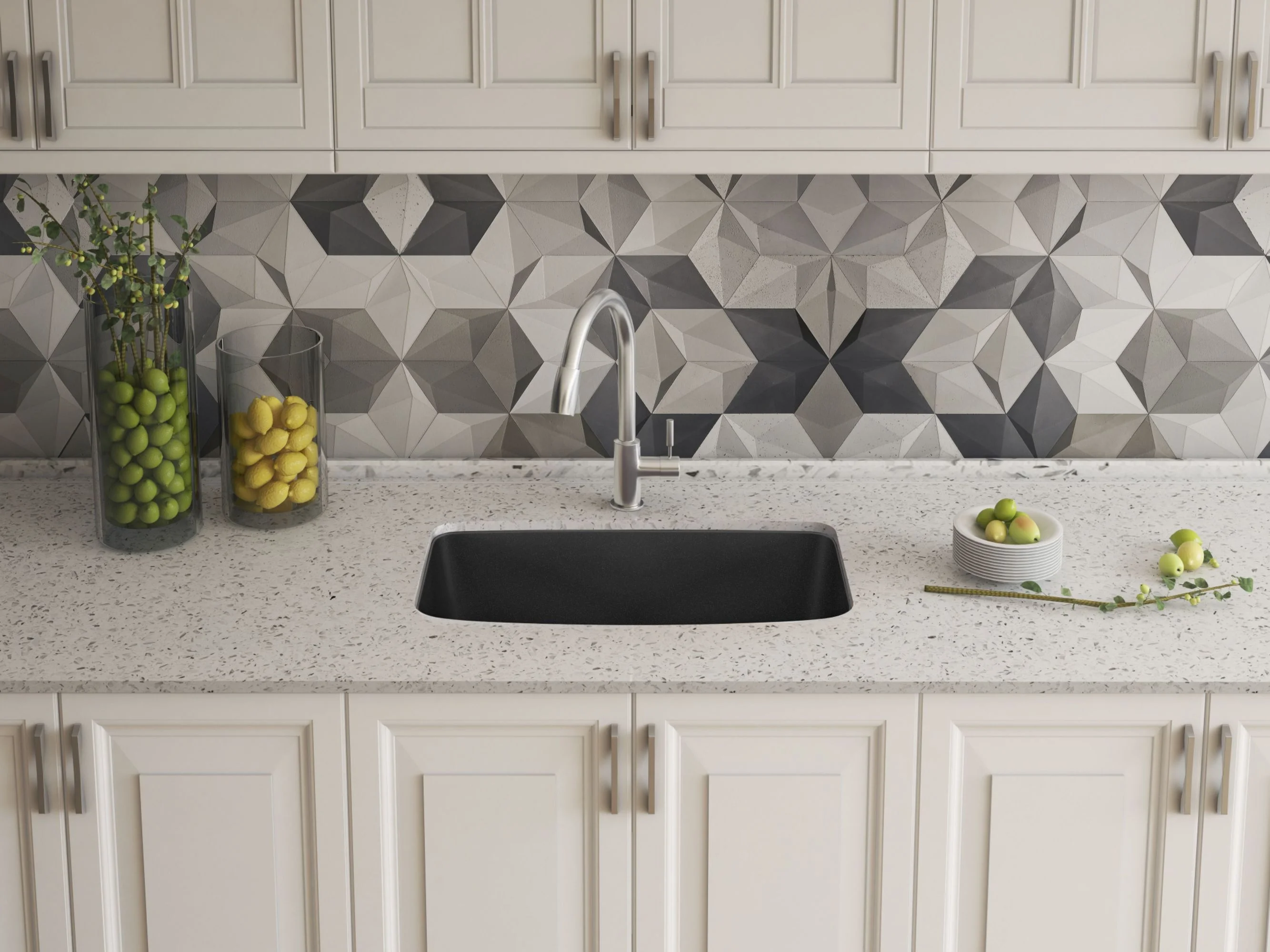 Blanco 443090 27 in. Valea Silgranti Single Bowl Undermount Kitchen Sink - Soft White