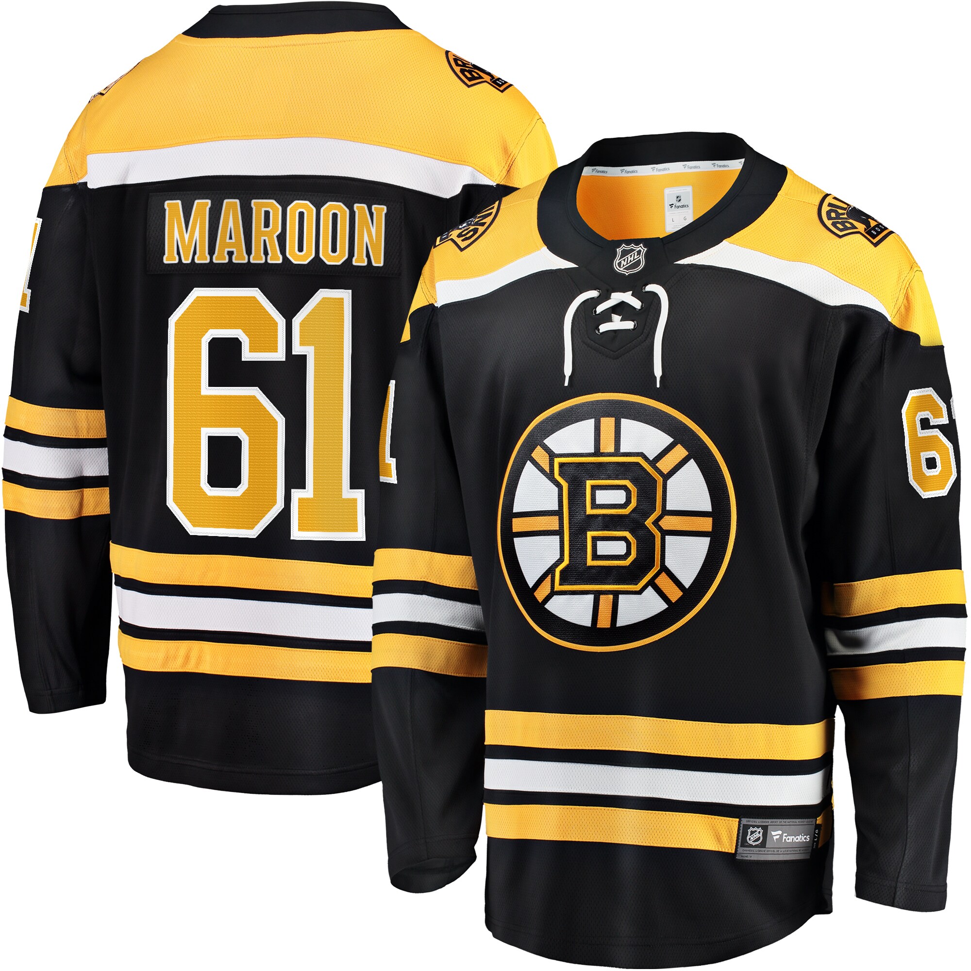 Pat Maroon Boston Bruins Fanatics Home Premier Breakaway  Jersey – Black