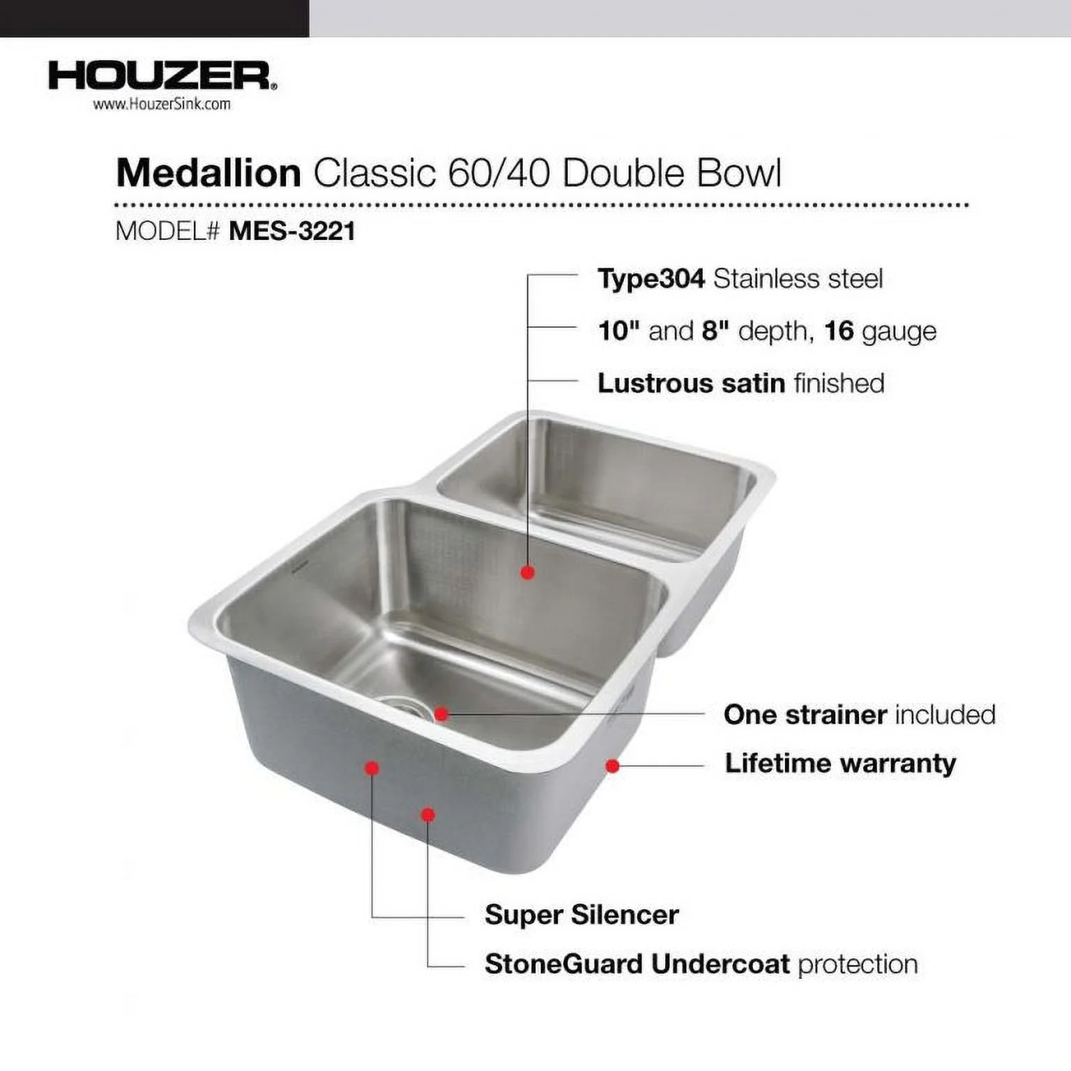 Houzer MES-3221-1 31.88