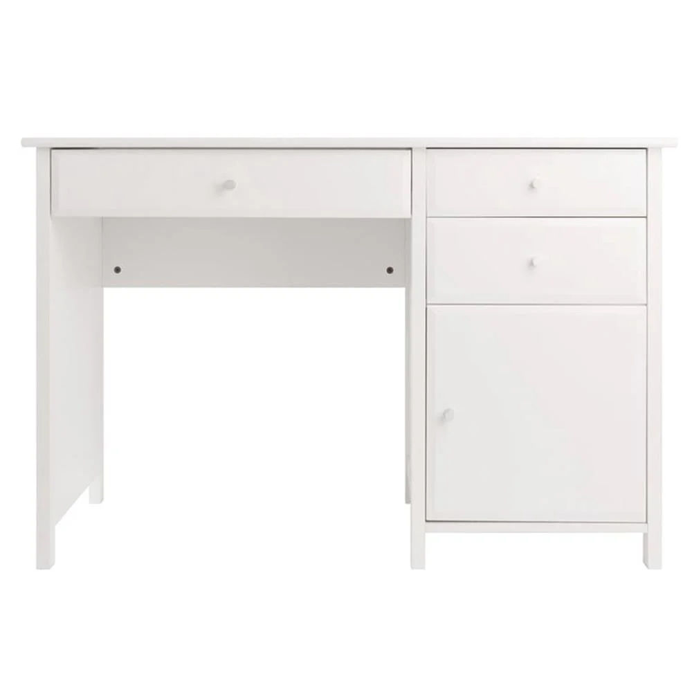 Pemberly Row Transitional Composite Wood Office Writing Desk in Black