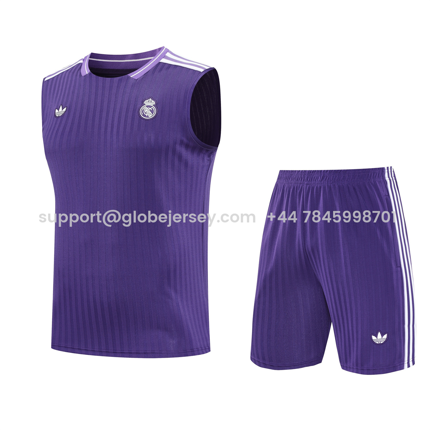 Real Madrid 25-26 Vest Training Set - Pure Purple Vest & Purple Shorts