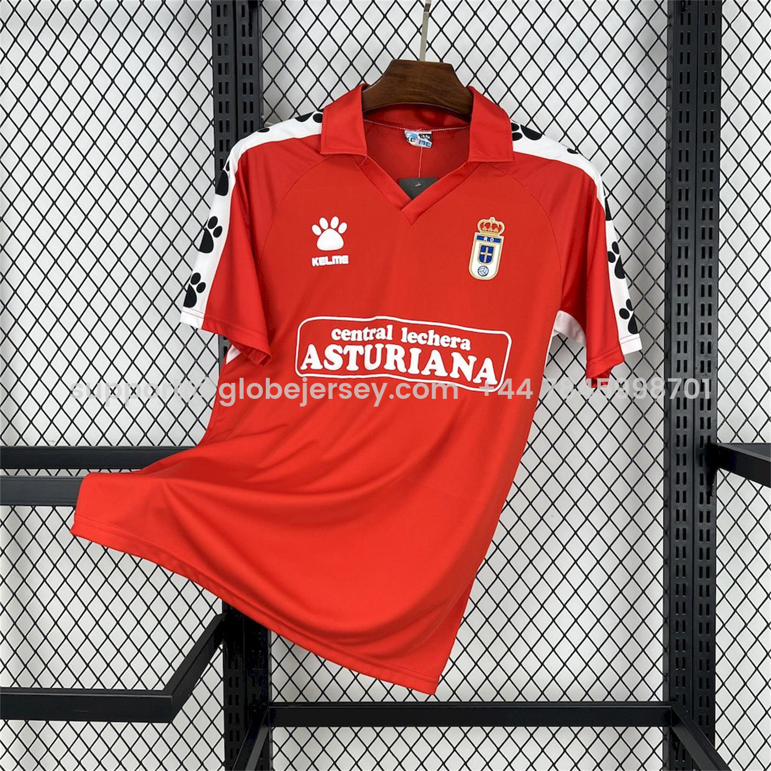 Retro Real Oviedo Vetusta 1990-91 Away Red Jersey